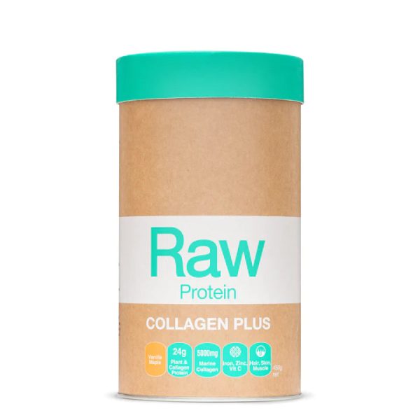 AMAZONIA Raw Protein Collagen Plus Vanilla Maple 450G Online now