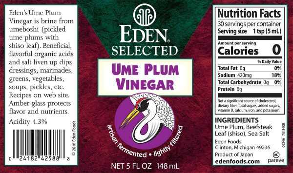 Eden Foods    Ume Plum Vinegar 10 oz Discount