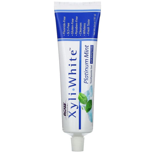 NOW Solutions Xyliwhite Platinum Mint Toothpaste Gel with Baking Soda 181G Supply