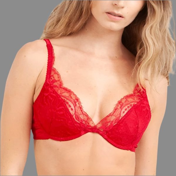 Fleur of England - Adeline Triangle Bra - Red Hot on Sale