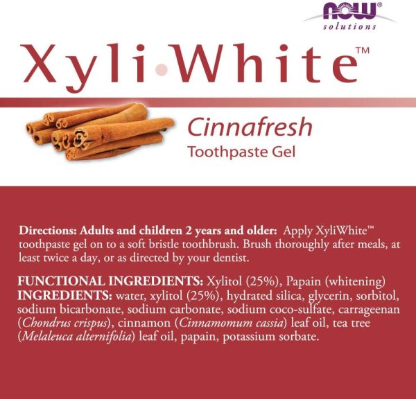 NOW SOLUTION XyliWhite™ Cinnafresh Toothpaste Gel 181 G Fashion