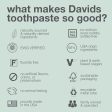 Davids Premium Whitening + Anti-plaque Toothpaste   Spearmint 149g. on Sale