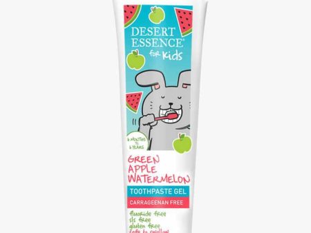 DESERT ESSENCE GREEN APPLE WATERMELON KIDS TOOTHPASTE GEL 133G Supply