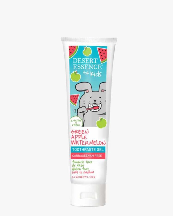 DESERT ESSENCE GREEN APPLE WATERMELON KIDS TOOTHPASTE GEL 133G Supply