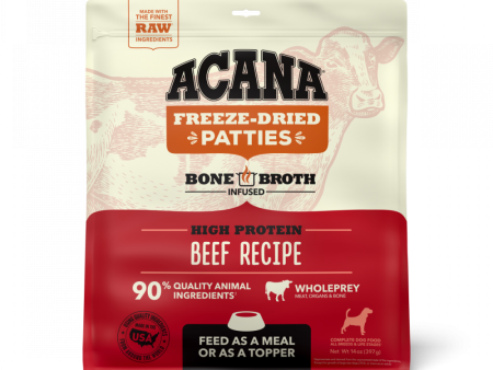 ACANA Freeze Dried Dog Food & Topper, Grain Free, High Protein,  Fresh & Raw Animal Ingredients, Ranch Raised Beef Recipe, Patties For Sale