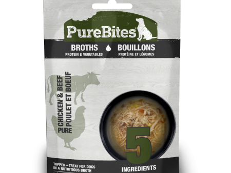 PureBites Broths Dog Treat Topper Chicken, Beef & Vegetables on Sale