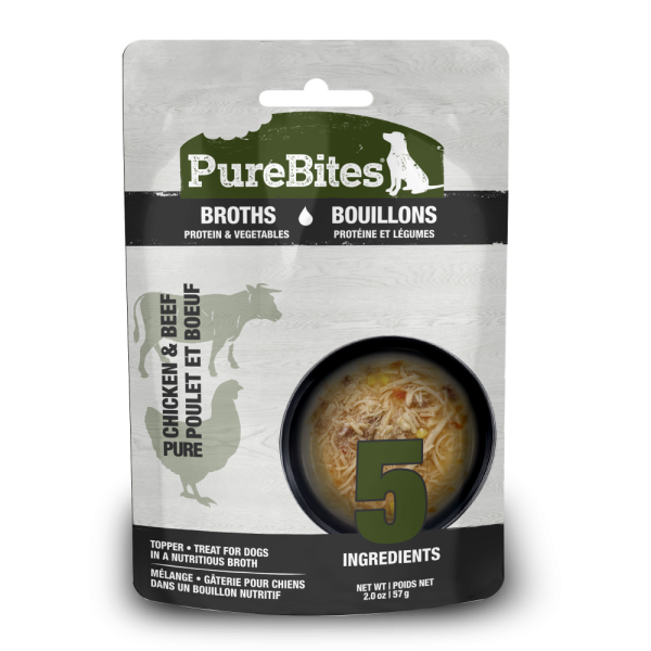 PureBites Broths Dog Treat Topper Chicken, Beef & Vegetables on Sale