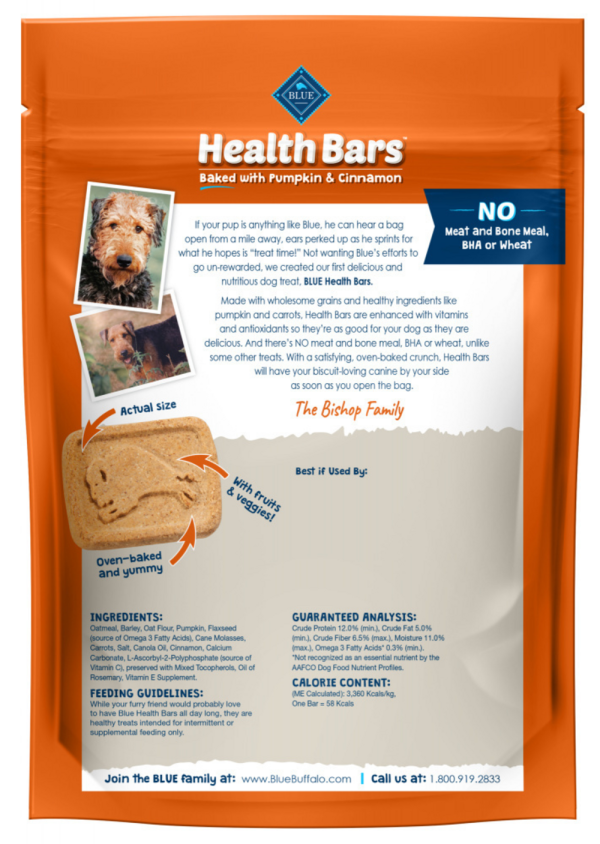 Blue Health Bars Baked With Pumpkin & Cinnamon Dog Treats Online now