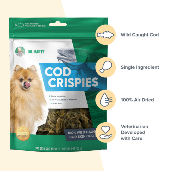 Dr. Marty Cod Crispies Dog Treat on Sale