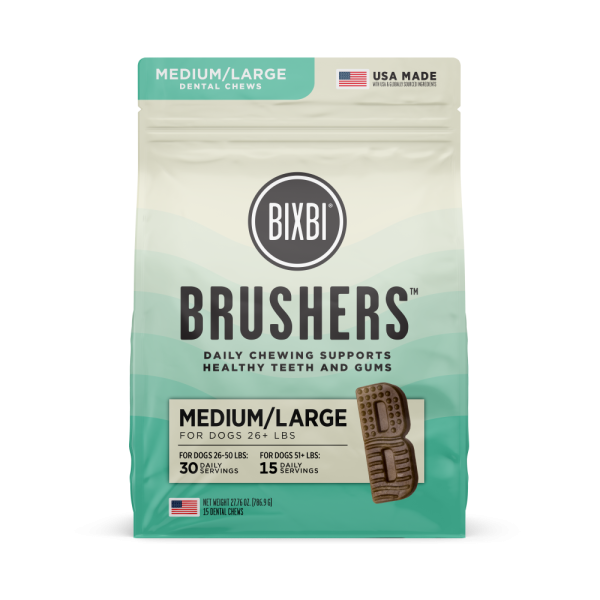 Bixbi Dog Brushers Dental Chew for Medium & Large Dogs Cheap